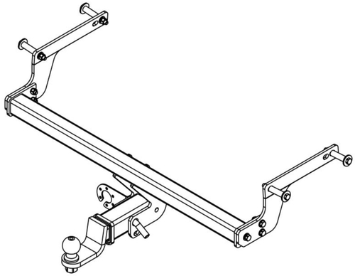 Фаркоп Avtos на RENAULT DUSTER под квадрат 50х50 (2011-)(паспорт и сертификат в комплекте)(без электрики)RN 07B