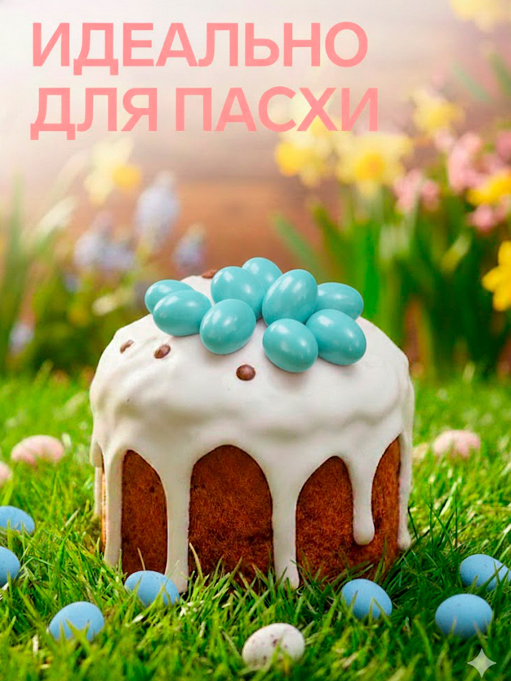 Яйца "Пасхальные" из глазури (голубые), 50 г