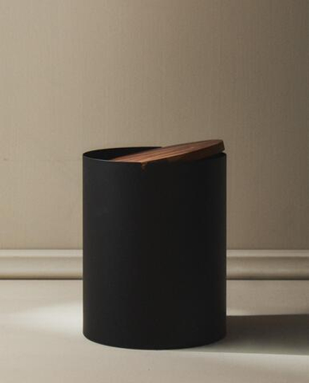 Zara Home ведро для мусора, дерево, чёрный