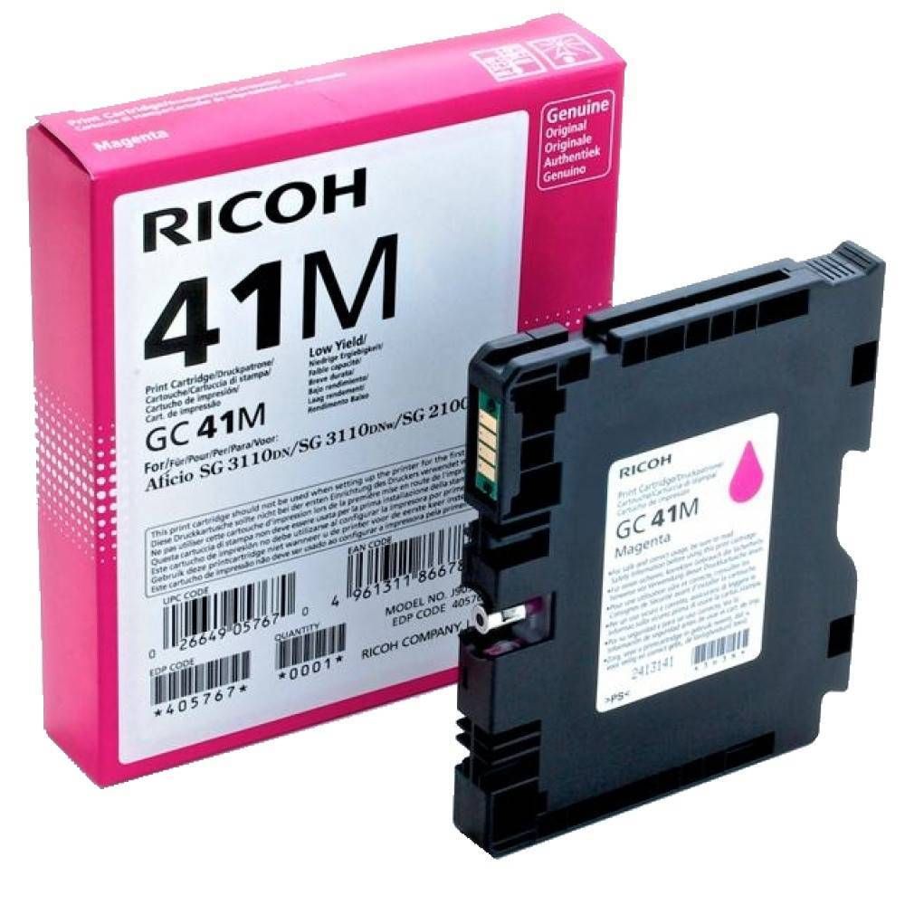 Картридж гелевый для RICOH Aficio 3110DN/ 3110DNw/3100SNw/3110SFNw/7100DN magenta (405763/type GC 41M) 2.2К