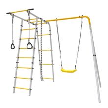 ROMANA Полянка (желтый/серый) (с фанерными качелями)