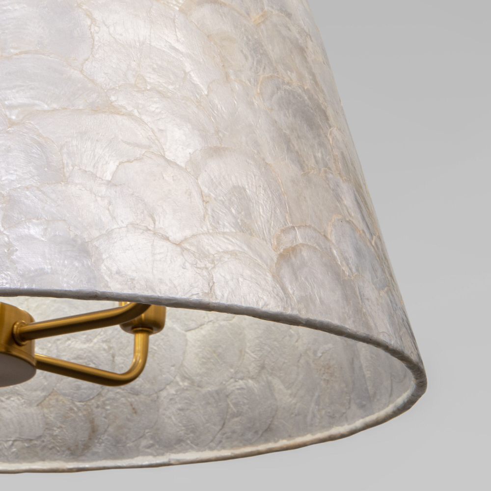 Умный подвесной светильник с перламутром 101013/5 латунь/перламутр