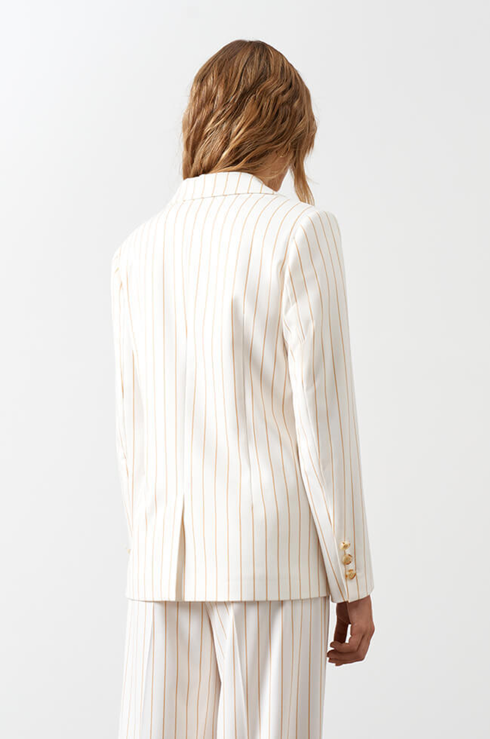 1858 Жакет женский (молочный полоска)