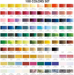Kuretake Gansai Tambi 100 цветов