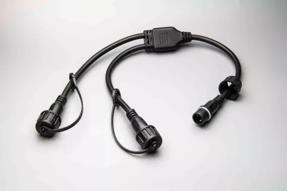 Разветвитель 1-2, 2 pin, черный, Teamprof (TPF-SC2/1-2-B)