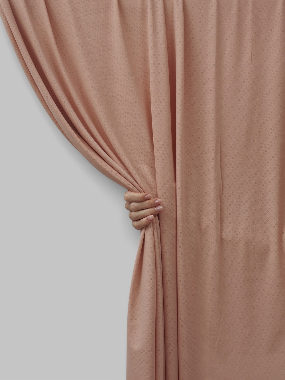 Микрофибра бельевая ажурная матовая эластичная коралловый миндаль