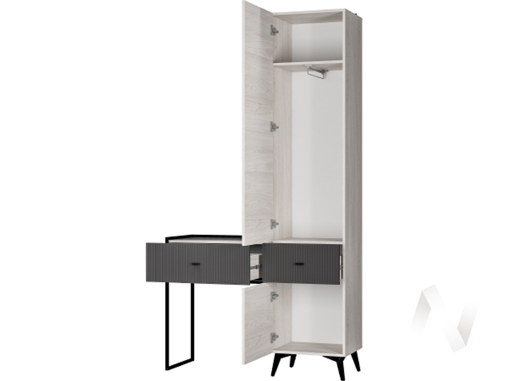 Прихожая Норд ПР-06 (ясень белый/ясень белый; F-02 маренго)