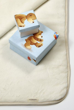 Элитный плед двусторонний детский Lux 269 03 голубой от Luxberry фрагмент