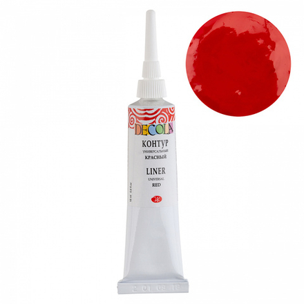 Декола акрил контур универсальный 18 мл Красный