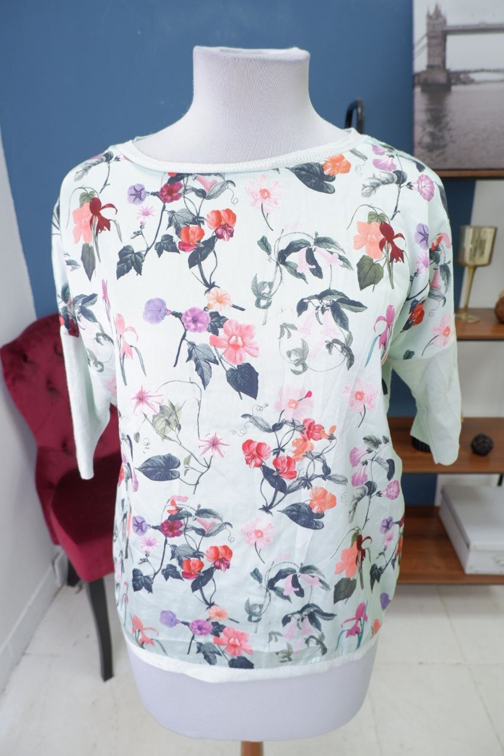 Блузка Oodji с цветочным принтом 46 размер