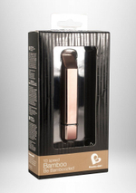 Золотистая вибропуля со скошенным кончиком Bamboo (Цвет: золото)