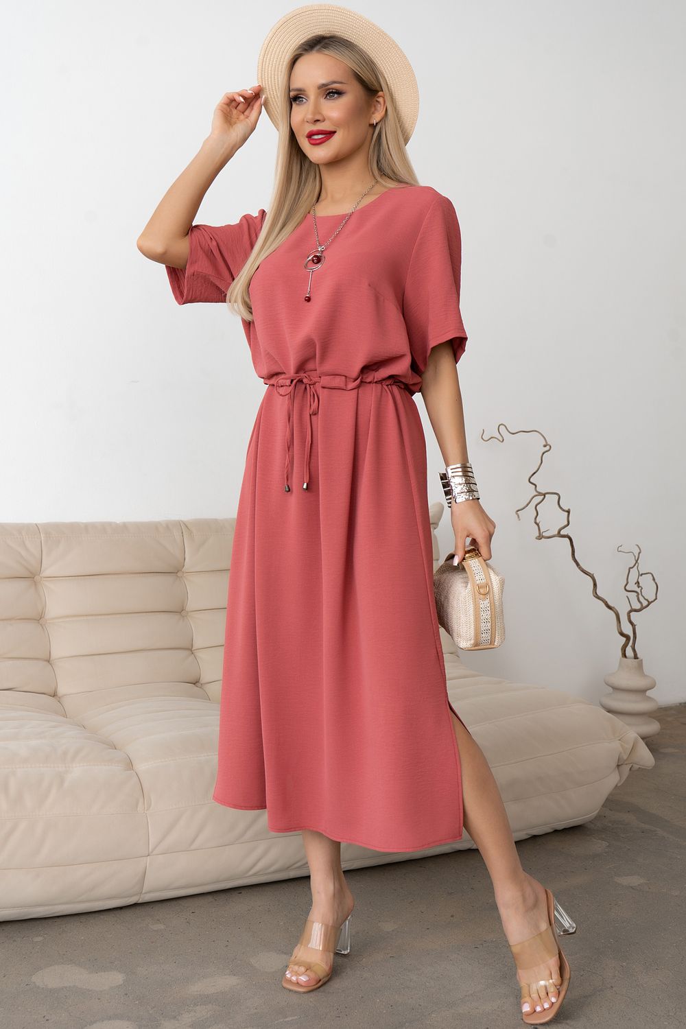 Платье Каталина (коралл) Р11-1246/3 Nikol