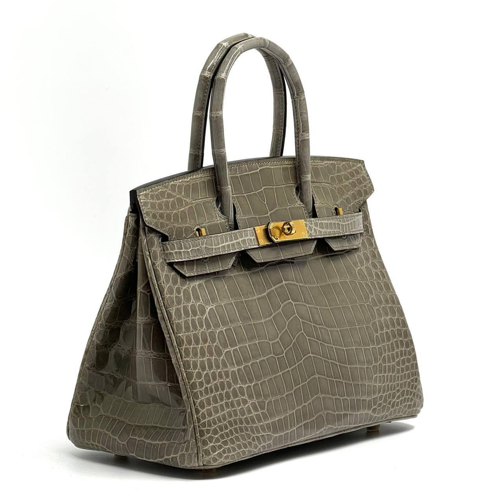 Сумка Hermes из кожи крокодила 30 см