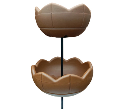 Садовый цветник елочка-2 с вазонами 500+600, цвет терракот, высота 1250