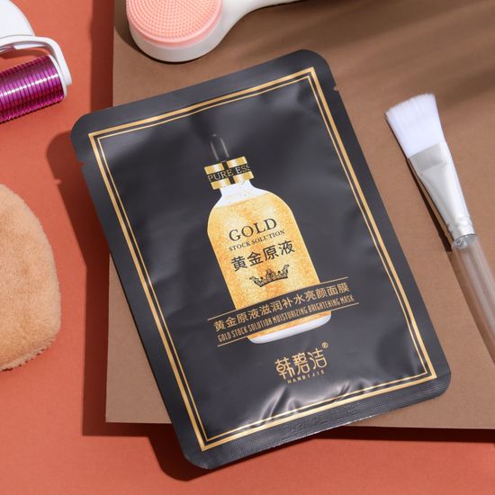 Тканевая маска для лица золото