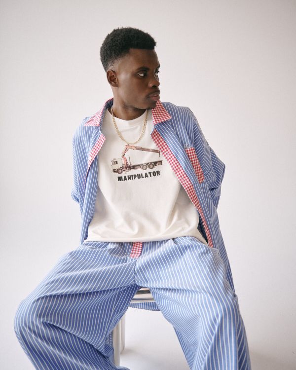 Рубашка Oversized Striped синяя / красная - фото 8