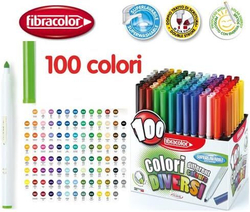 Маркеры Fibracolor 10560SW100SA, разноцветные, 100 шт.