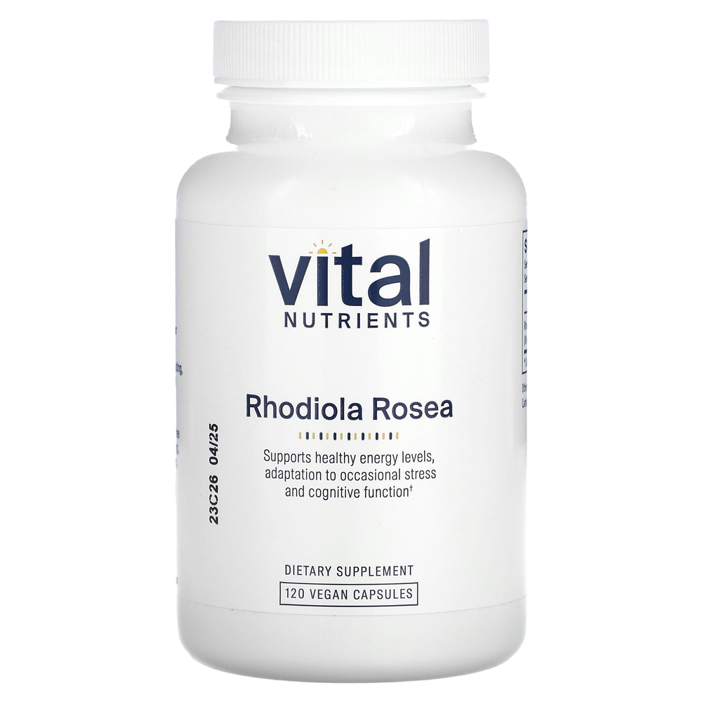 Vital Nutrients, Родиола розовая, 120 веганских капсул (200 мг на капсулу)