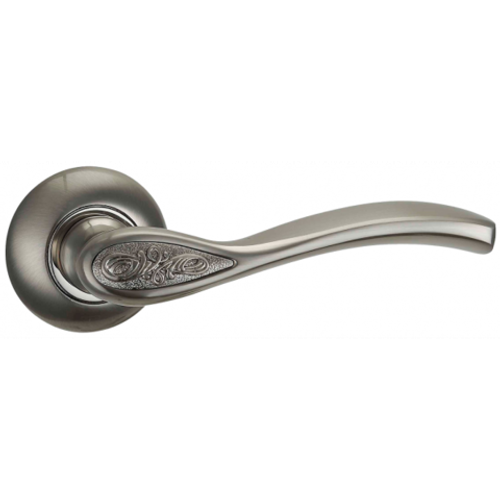 Ручка дверная al 516-08, никель матовый, фабрика Пуэрто (гарантия - 6 месяцев)