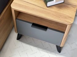 Тумба прикроватная Адам (Дуб крафт золотой/Графит)