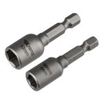 Ключ-насадка магнитный 1/4" 8х48мм + 10х48 мм (2 шт/уп) KRANZ