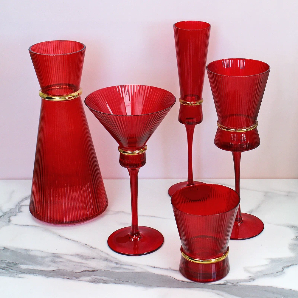 Стакан низкий 300мл «VIVALDI» в наборе 6шт, красный