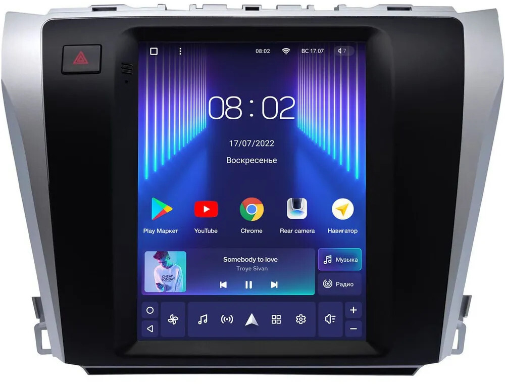 Магнитола Toyota Camry 50/55 2011-2018 (рамка без кнопок) - Teyes TPRO 2 экран 9.7" в стиле "Тесла" на Android 10, ТОП процессор, 4G SIM-слот