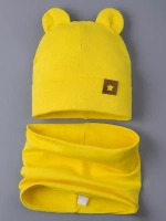 Шапка с ушками осенняя и снуд для детей