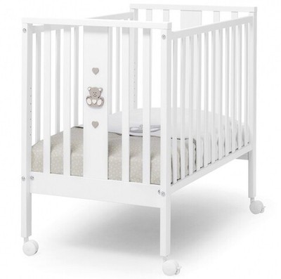 Детская кровать Erbesi Charly 110х65,5 мини белый/песочный