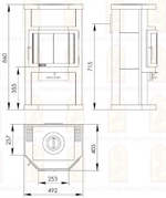 Печь-Камин Ока с плитой