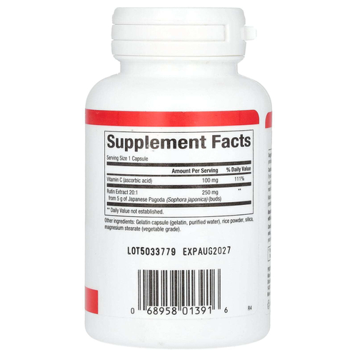 Natural Factors, рутин, 250 мг, 90 капсул