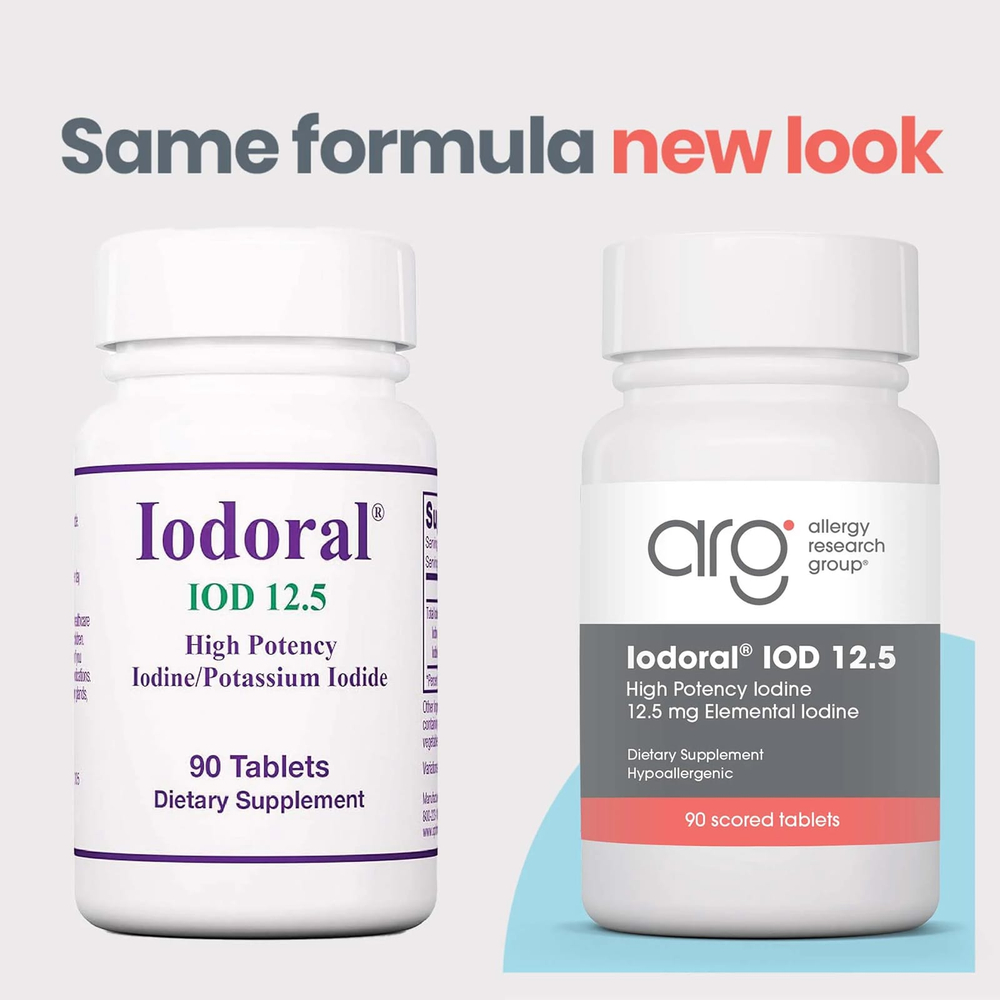 Optimox, Iodoral®, IOD 12.5, высокоэффективный йод, 90 делимых таблеток
