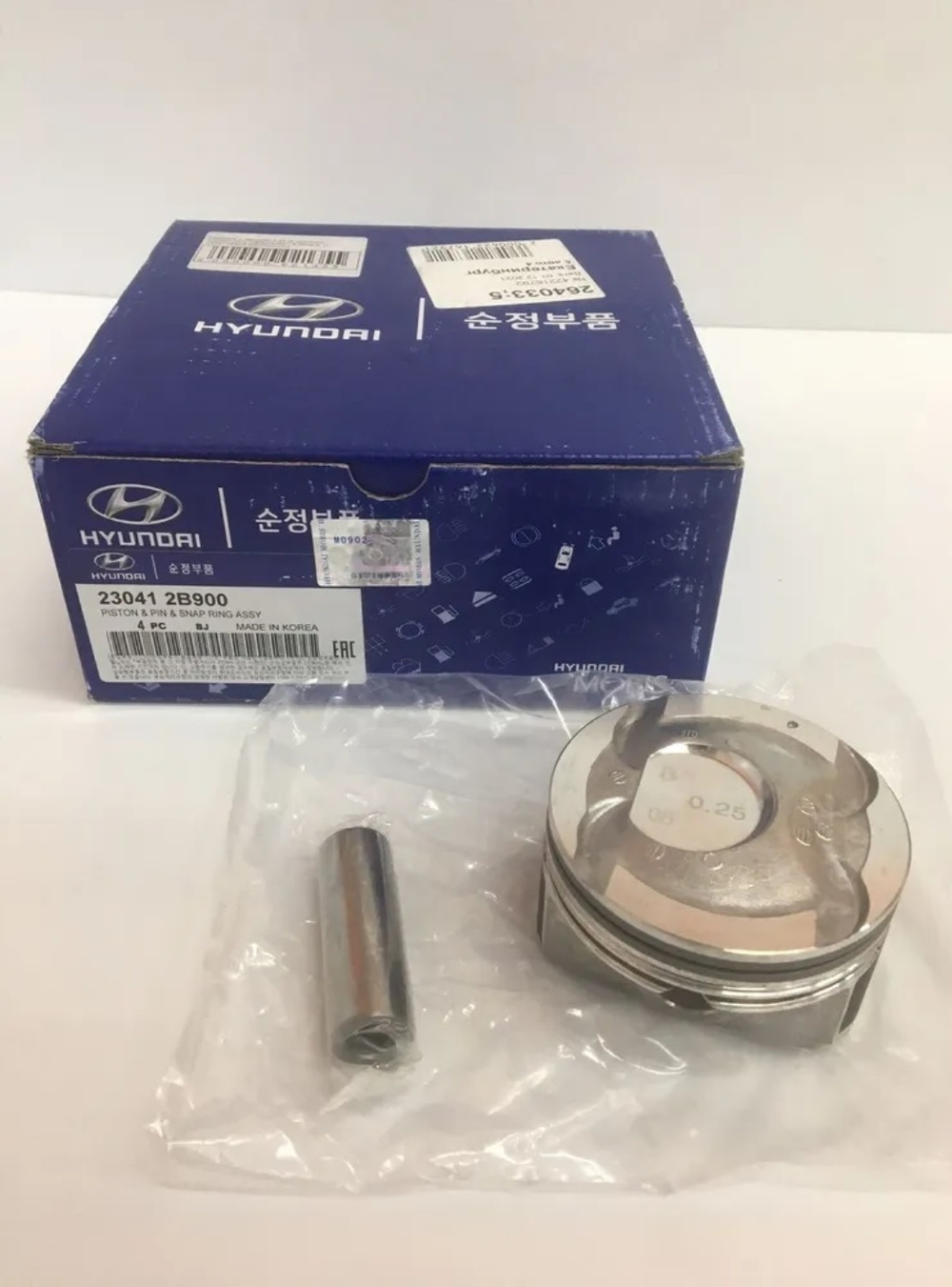 Поршень с пальцем HYUNDAI/KIA 230412B900 Creta, Elantra, Soul, Cerato, Ceed (1шт)