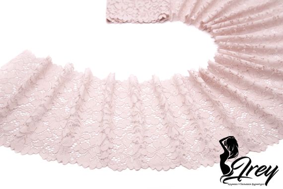 03-245 Кружево эластичное 19 см, серебристый пион 168
