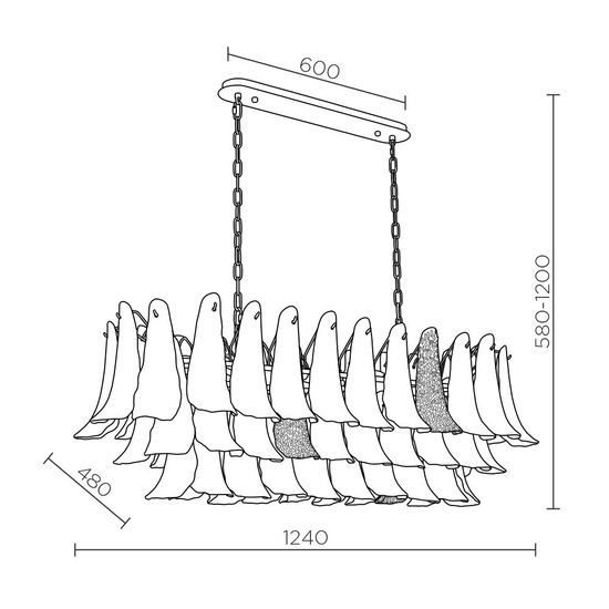 Подвесная люстра MODELUX premium ML.6777.16P GD