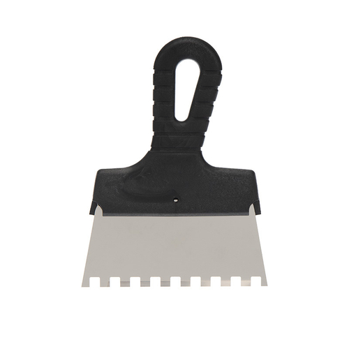 Шпатель зубчатый 150мм  8х8 фасад нерж.сталь Интек