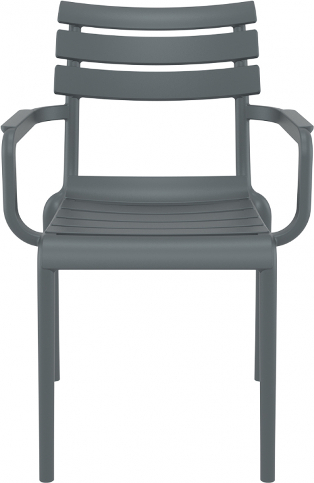Кресло пластиковое Siesta Contract Paris, темно-серый