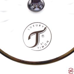 Набор фужеров для шампанского TIMON Violet/Gold (6 шт) 280 мл