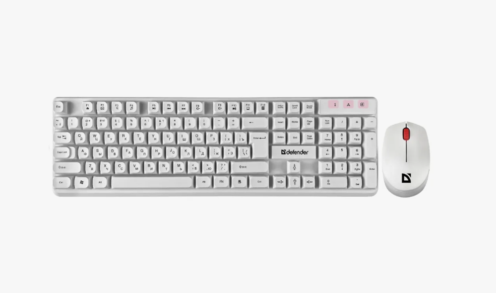 Комплект Клавиатура и мышь беспроводной Defender MILAN C-992 White