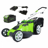 Аккумуляторная газонокосилка Greenworks G40LM49DBК4 TwinForce, 40v, 49 см, (2500207VB), с аккумулятором 4 А·ч и зарядным устройством