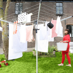 Сушилка Brabantia Lift-O-Matic Advance серый мелаллик 50м с бельем