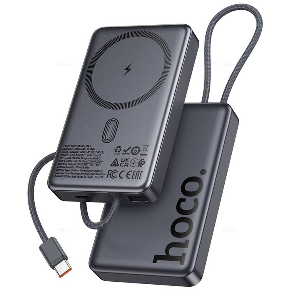 Портативный аккумулятор Hoco Q44 10000mAh PD20W (metal grey)