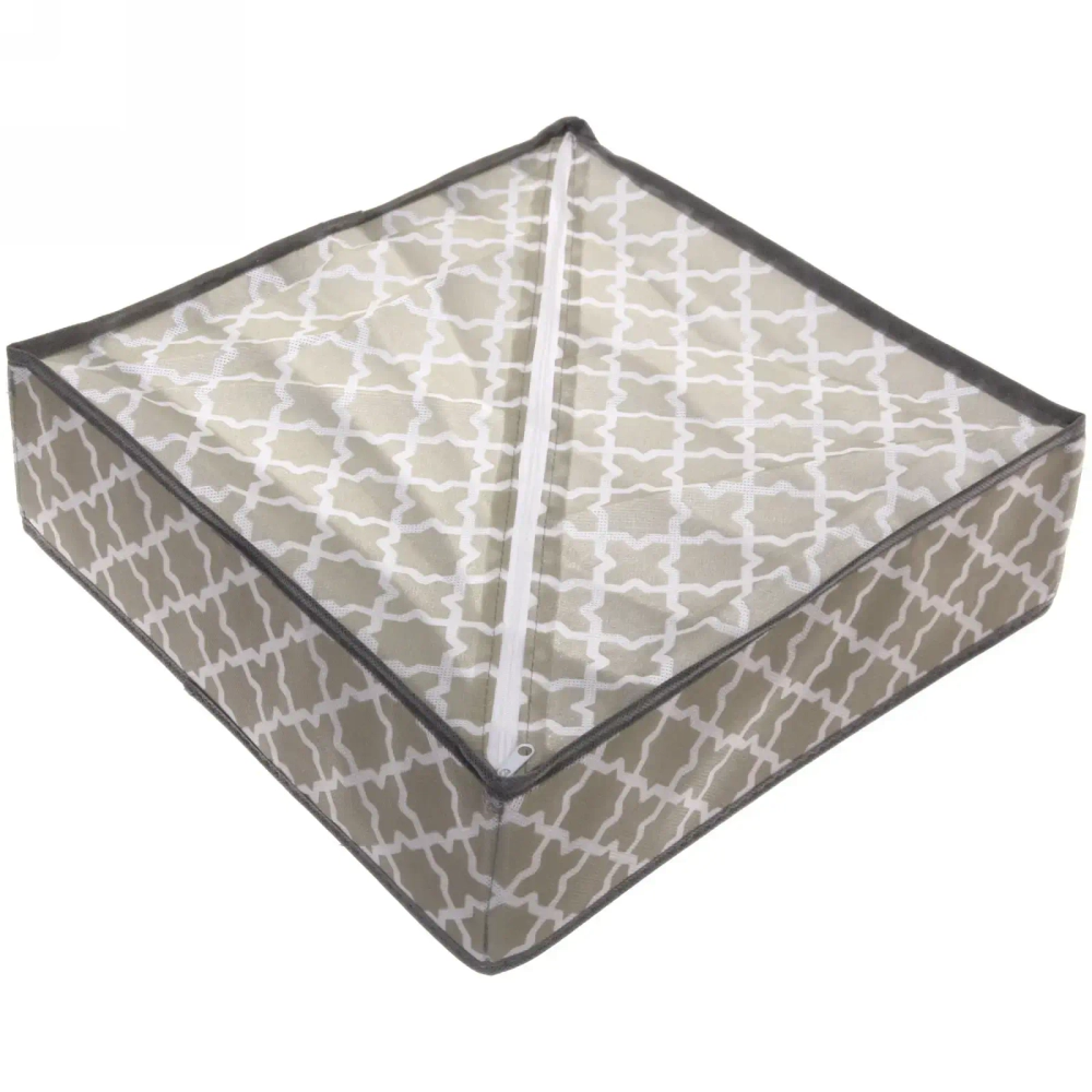 Кофр - органайзер для хранения вещей «ЛОККИ», цвет бежевый, 7 отделений, 32*32*10см