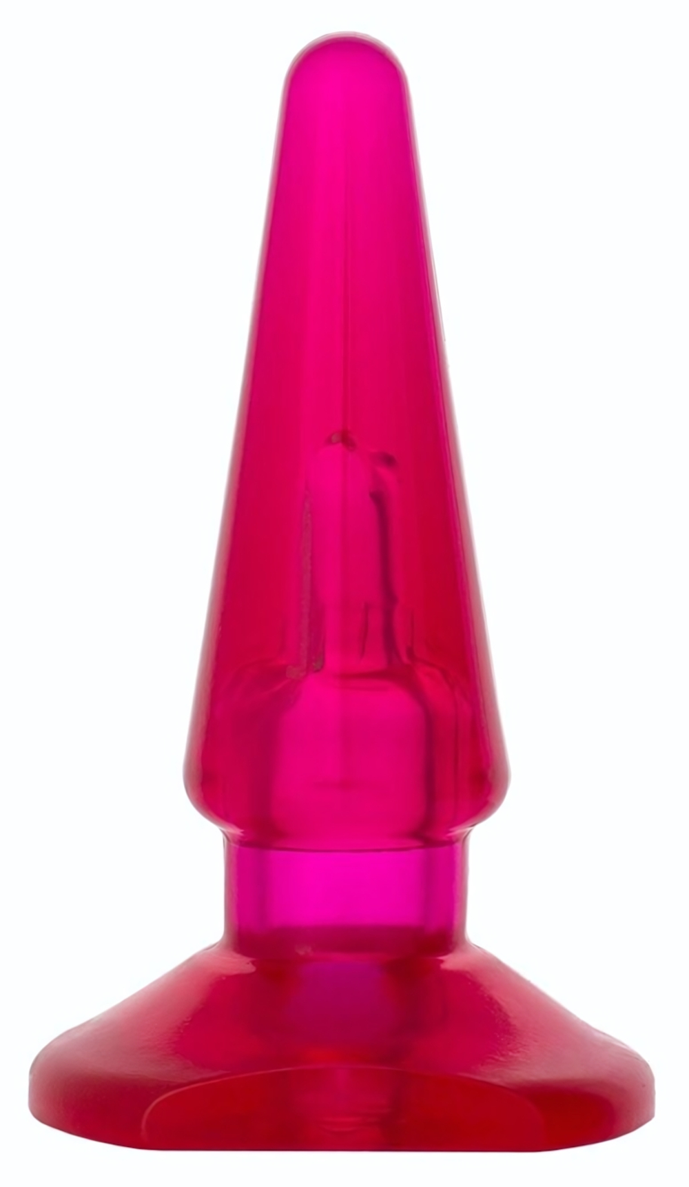 Розовая конусообразная анальная втулка BUTT PLUG - 9,5 см. (Цвет: розовый)