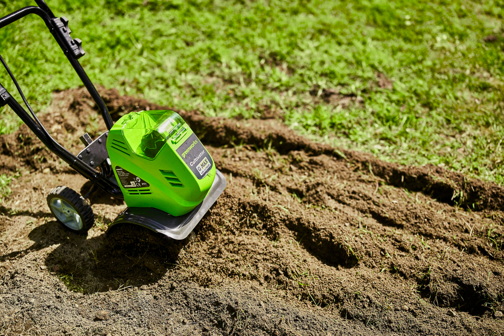 Культиватор аккумуляторный Greenworks Арт. 27087VB,  с 1хАКБ 4 Ач и ЗУ