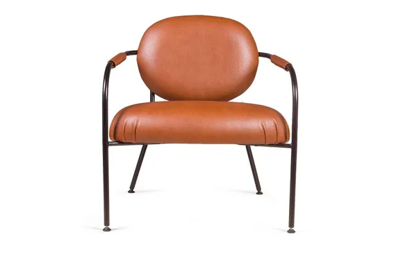 Лаунж-кресло Ego, коричневая экокожа