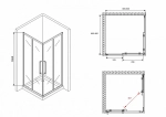 Душевой уголок ABBER Schwarzer Diamant AG02090BMH черный/матовый