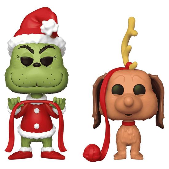 Фигурка Funko POP! Books How the Grinch Stole Christmas Grinch & Max 2PK 72505 / Фигурка Фанко ПОП! по мотивам книги и фильма "Как Гринч украл Рождество", Гринч и Макс