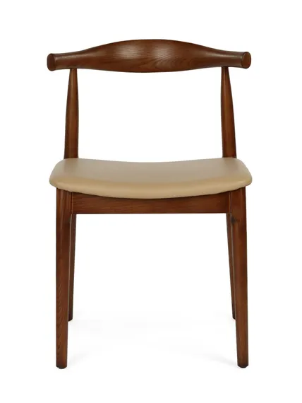 Стул Elbow, орех, бежевая обивка
