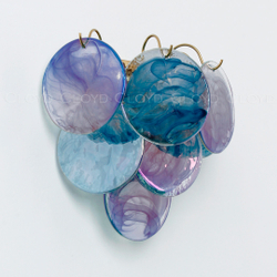 Бра Cloyd LINZE-B W2 / выс. 32 см - латунь - голубое стекло (арт.20483)